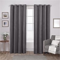 Velvet Grommet Top Curtain Panel Pair