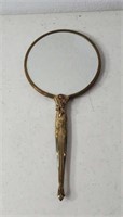 Vintage Brass hand mirror double sided