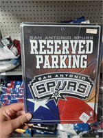 Metal Resevered Parking Sign For Spurs Fan