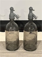 BUNDLE of TWO Decorative Soda Dispenser Bottles