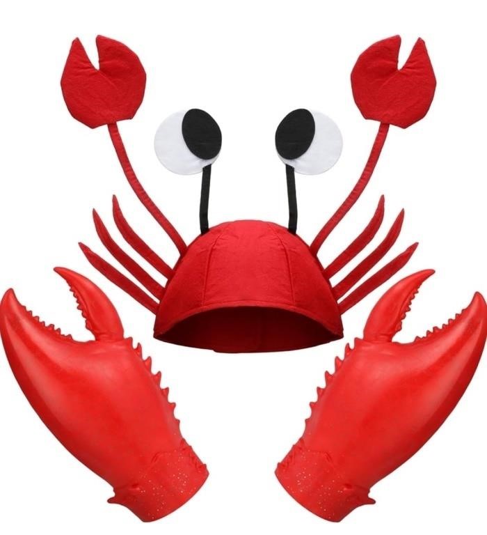 (One size - Red) Newcotte 2 Pcs Halloween Crab