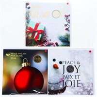 Group of 3 RCM Holiday Coin Set Gift Folio Issues