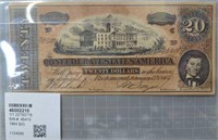 Confederate States of America $20, banknote
