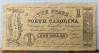 State of North Carolina $1 banknote copy