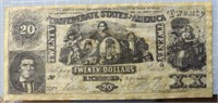 Confederate States of America $20 banknote copy
