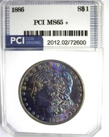 1886 Morgan PCI MS65+ Bold Color