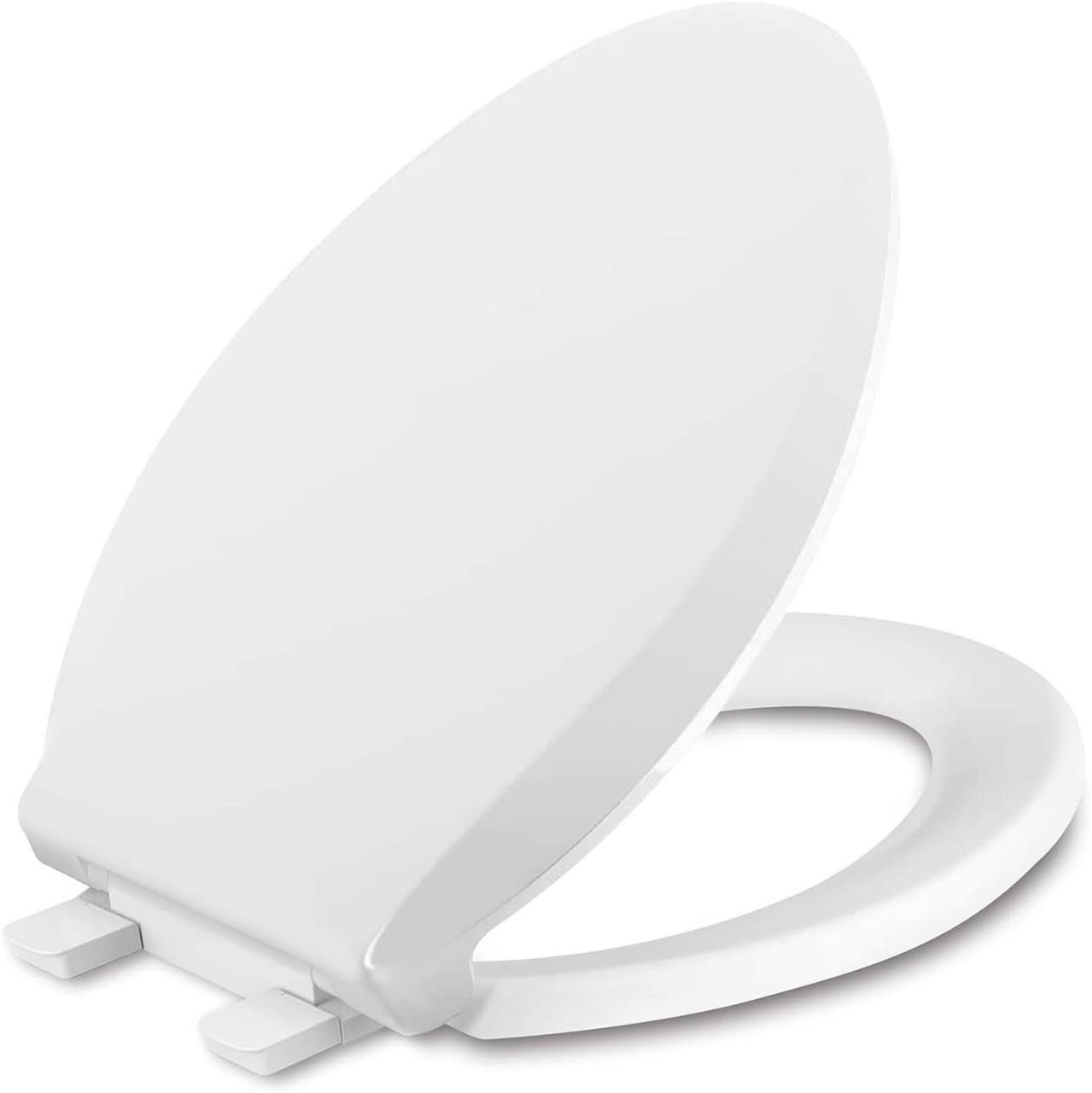 $76  Elongated Toilet Seat  Slow Close  18.5