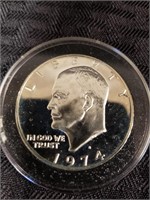 1974 - S brown eisenhower half dollar