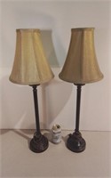 Two Table Lamps 28"H