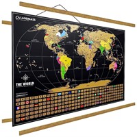 Landmass - Extra Large Scratch Off Map of The Worl