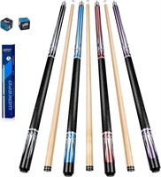 Wakefa Pool Sticks Set of 4-58 Inch Maple Wood Poo