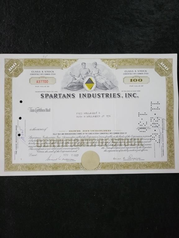 Spartans Industries INC Collectable Stock