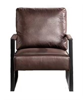 Hosam Dark Brown 25.4 in. Microfiber Upholstery Me