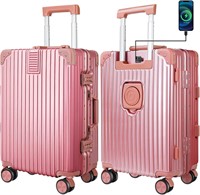 $110  Carry-On with USB, 22X14X9, 20in, Pink