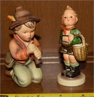 (2) Hummel Goebel Porcelain Figures Boys Merry+