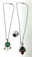 Sterling Silver Multi-Stone Jewelry- Necklaces & R