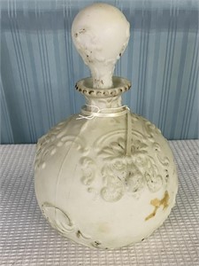 Antique Milk Glass Barber's Bottle