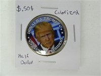 Colorized Trump Half Dollar