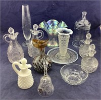 Cruets & Opalescent & Art & Iridescent Glass +