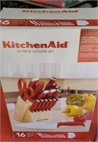 Kitchen Aide Cutlery set, new, Knife sharpener
