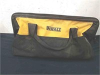 DeWalt tool bag with glue gun, and DeWalt