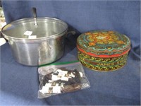stockpot / vintage tin