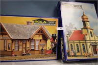 SET OF 2 POLA-LGB TRAIN MODEL BUILDINGS