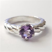 $160 Silver Amethyst Ring