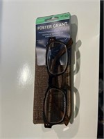 Foster Grant Reader Glasses w/Case NEW +1.50