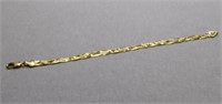 14K y gold italy bracelet, braided, 7 inches