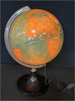 Vintage globe lights up first photo is of it lit
