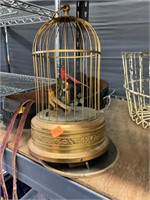 Vintage Bird Cage Music Box