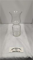 Vintage Etched Glass Candle Holder
