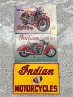 3 x Tin Reproduction Indian signs