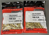 200ct Winchester .204 Ruger Brass