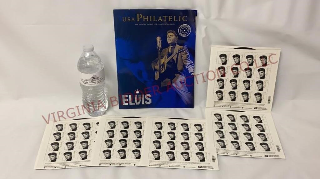 USPS Forever Elvis Stamp Sheets & Philatelic Magaz