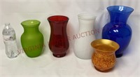 Glass Flower Vases - 5 - Various Sizes