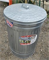 Galvanized Trash Can