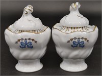 Vintage Orient Express Porcelain Vanity Jars