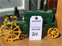 Cast Iron Green & Yellow Tractor