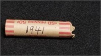 Roll of 1941 Wheat Pennies