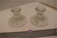 Pinwheel Crystal Candle Sticks