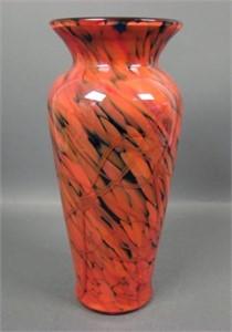 Fenton Frank Workman Lava Flow Vase