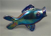 Signed Gibson Blue Iridised Fish