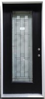 36" Wide Woodgrain Fiberglass Single Door