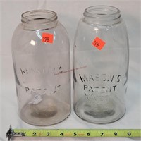 8" & 8.25" Mason's 2- Qt. Jars