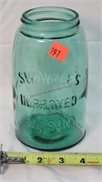 Green Swayzee's Improved Mason Quart Jar
