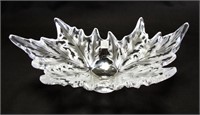 Lalique 'Champ Elysees' large oak leaf motif bowl