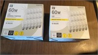 32pc LED 60w equivalent 8w actual Light Bulbs