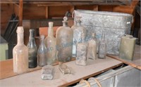 Antique bottle w/ galvanized boiler